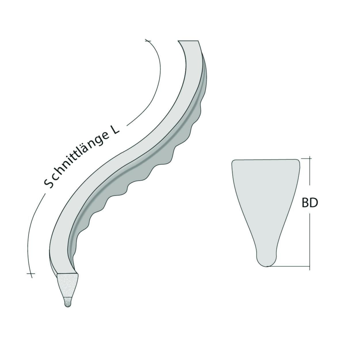 Betonglist Ål med nupper Lengde 80cm