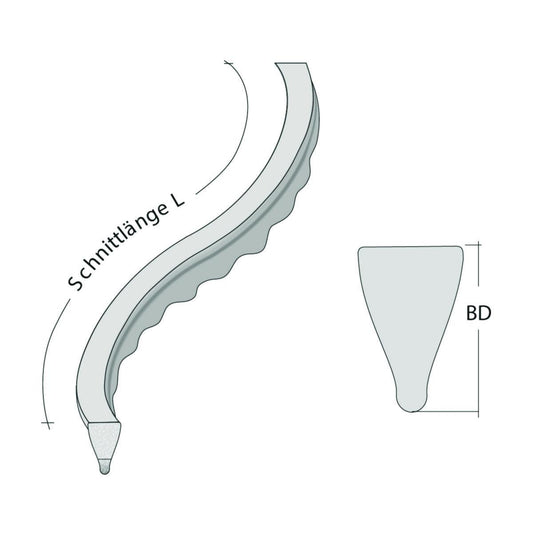 Betonglist Ål med nupper Lengde 80cm