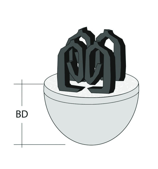 Betongstol Rund m/klips 8-12mm jern GB Round