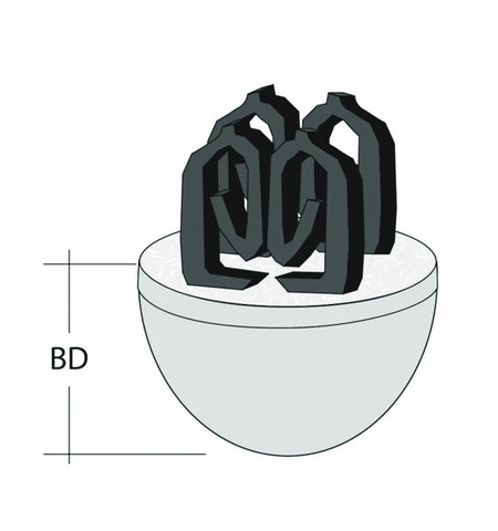 Betongstol Rund m/klips 8-12mm jern GB Round