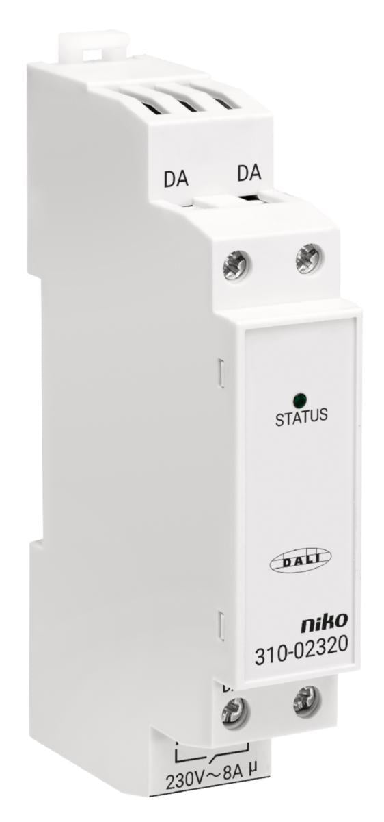DALI-2 modulær relémodul 8 A for DIN-skinnemontering - Micro Matic