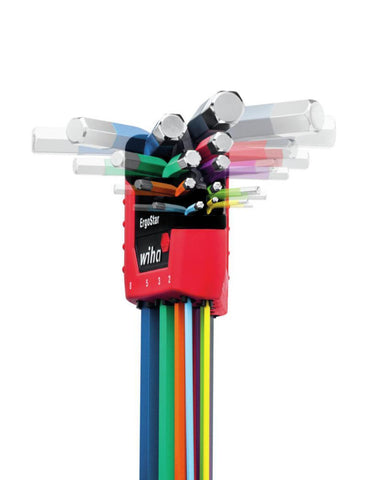 Vinkelnøkkelsett Wiha ErgoStar 6kt kulehode