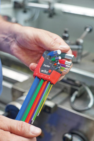 Vinkelnøkkelsett Wiha ErgoStar 6kt kulehode