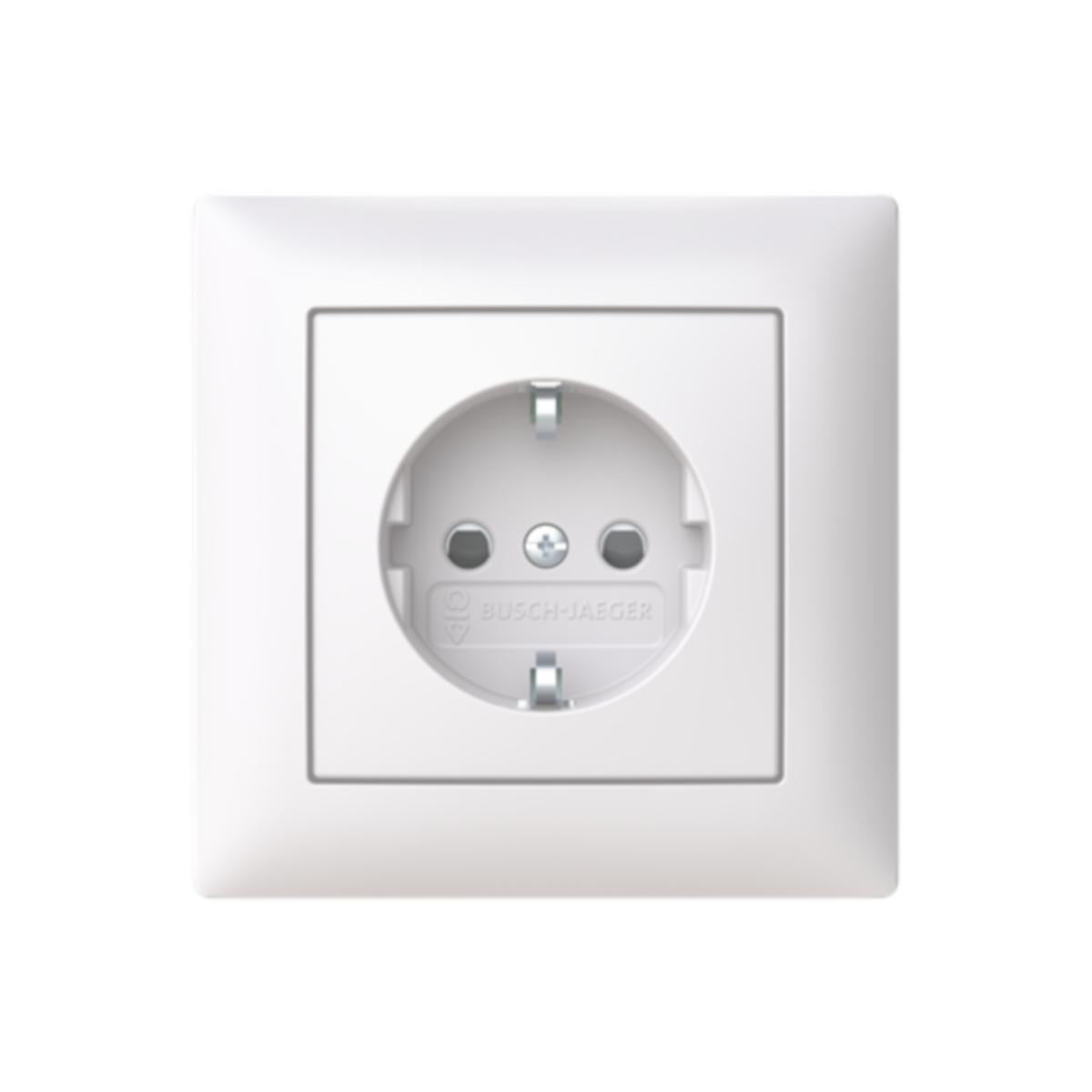 Stikkontakt Innfelt Enkel m/Ramme ABB Saga - 16