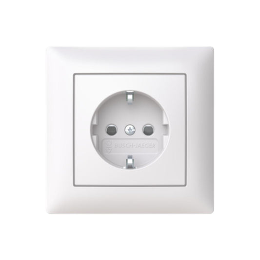 Stikkontakt Innfelt Enkel m/Ramme ABB Saga - 16