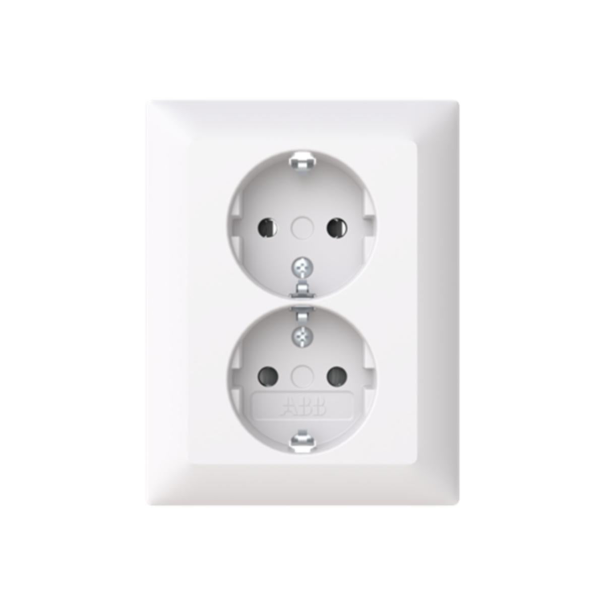 Stikkontakt Dobbel Innfelt ABB Saga - 16