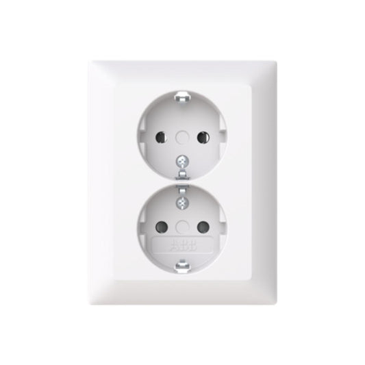 Stikkontakt Dobbel Innfelt ABB Saga - 16