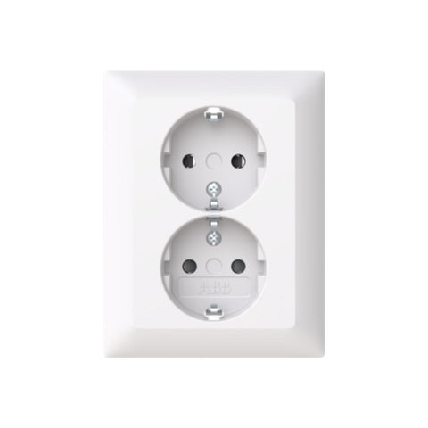 Stikkontakt Dobbel Innfelt ABB Saga - 16