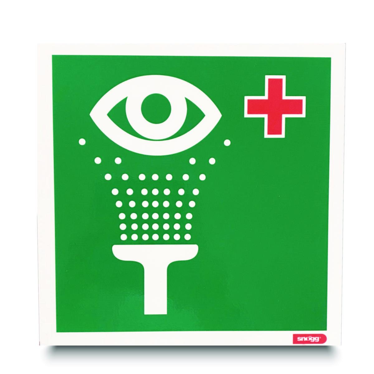 Skilt Snøgg® øyeskyllesymbol - Snögg