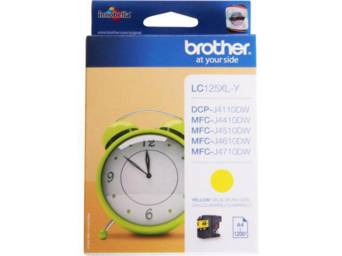 Blekk LC125XLY Brother gul