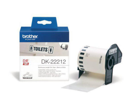 Etikett DK22212 svart på hvit Brother