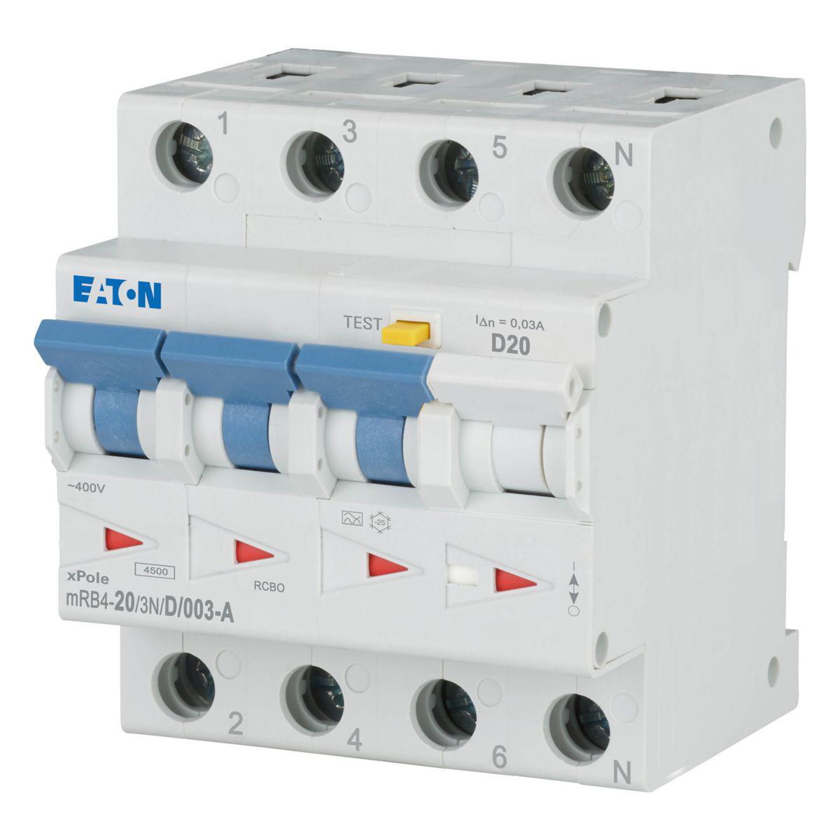 Jordfeilautomater Eaton Xpole 3pol+N 400 V - 32