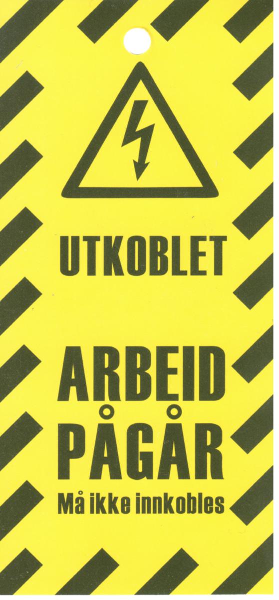 Varselskilt "Arbeid pågår" Sort/Gul - Gylling