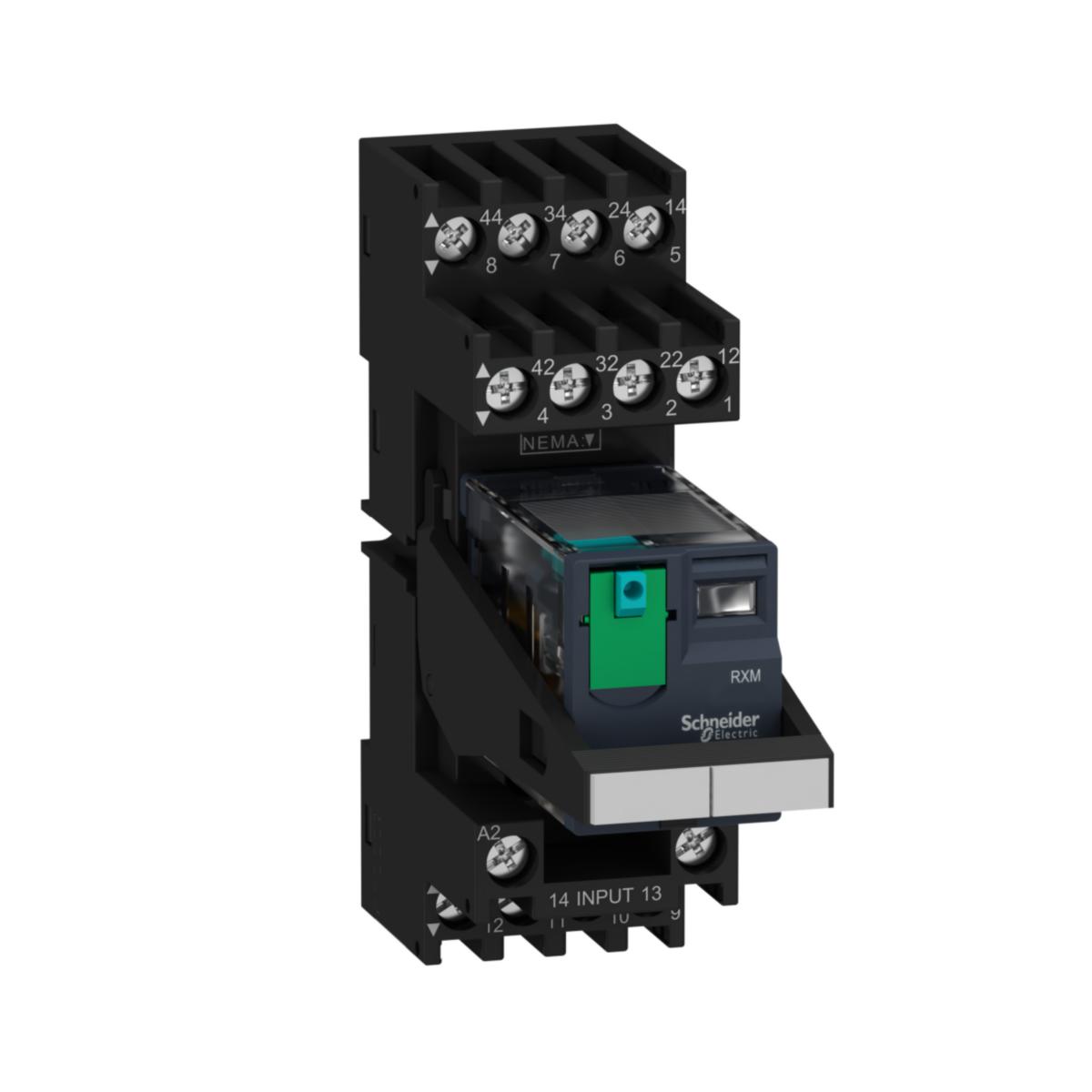 RXM relé m/sokkel 12A 24VDC - 10