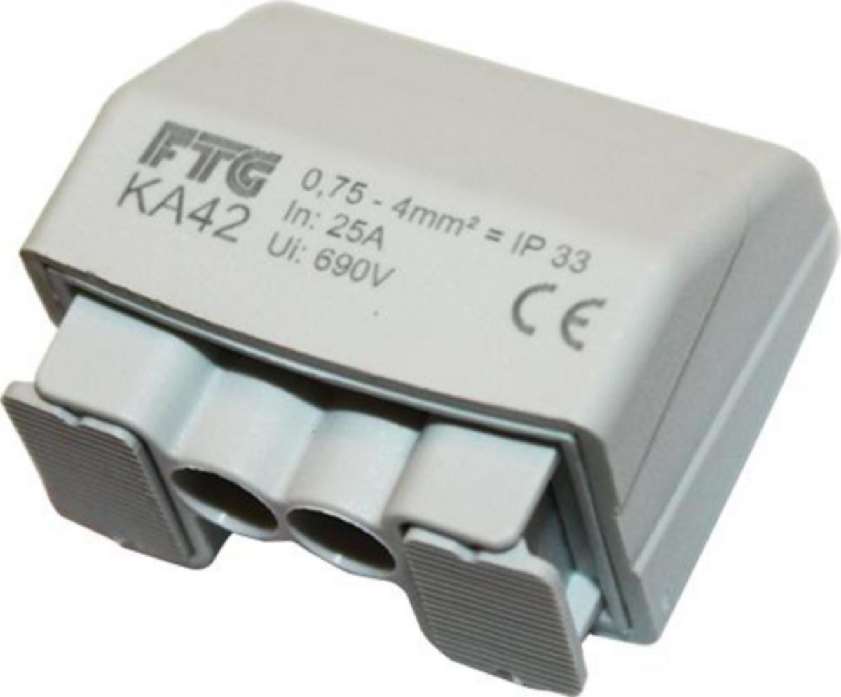 Koblingsklemme 2x0,75-4mm2 Cu - 25