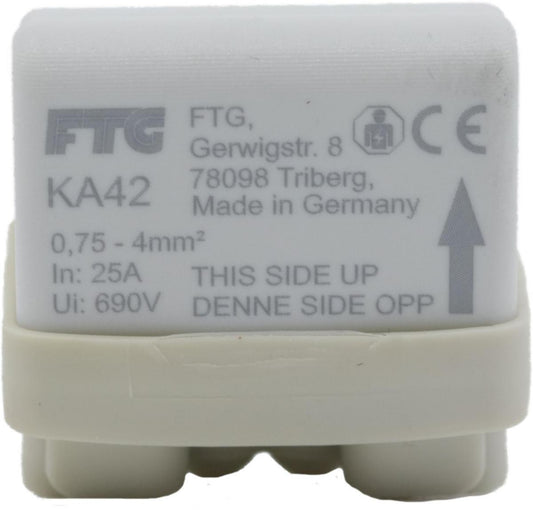 Koblingsklemme 2x0,75-4mm² Cu IP44 - 25