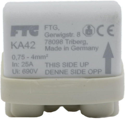 Koblingsklemme 2x0,75-4mm² Cu IP44 - 25