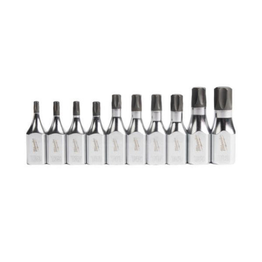 Bitspipesett Milwaukee Torx 3/8 10pk
