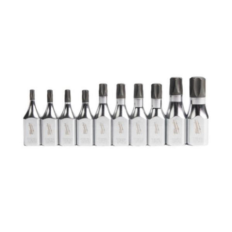 Bitspipesett Milwaukee Torx 3/8 10pk