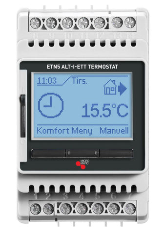 Termostat  Micro Matic/Function Microtemp ETN5 m/Gulvføler - 207-253