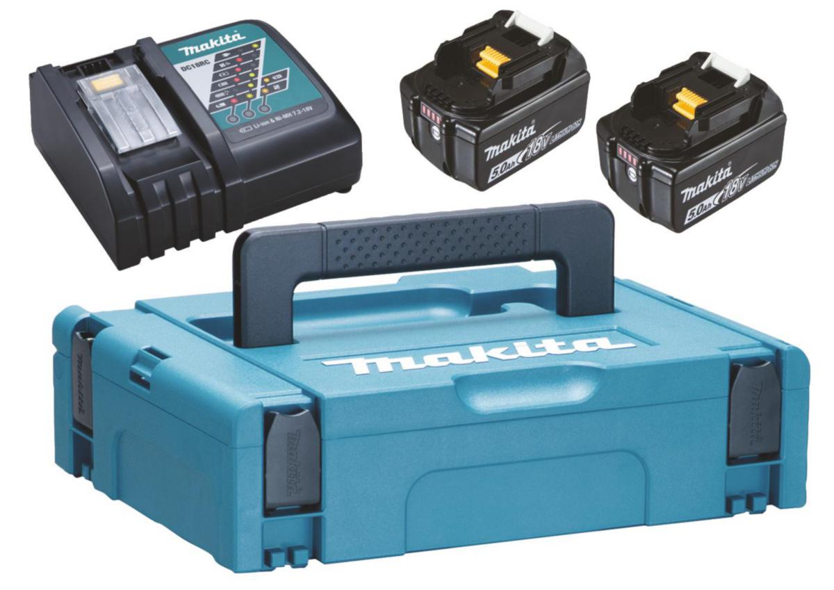 Batterisett 197626-2 Makita 2X18V BL1850B OG DC18RC (648331)