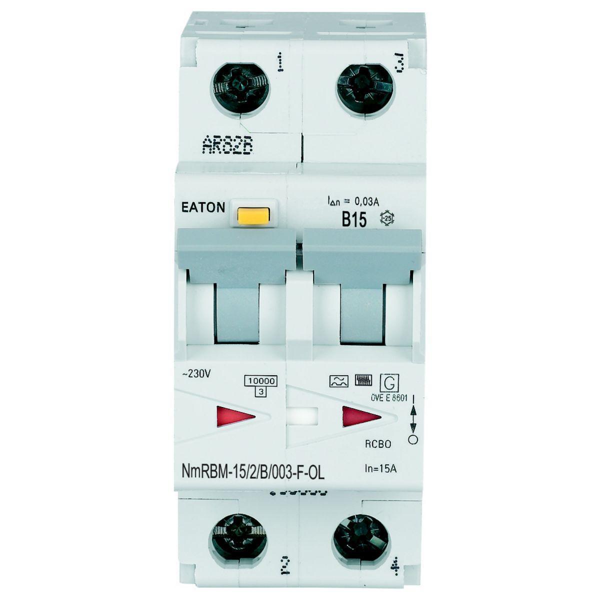 Jordfeilautomat Type F 2P NmRBM Karakteristikk B - 10