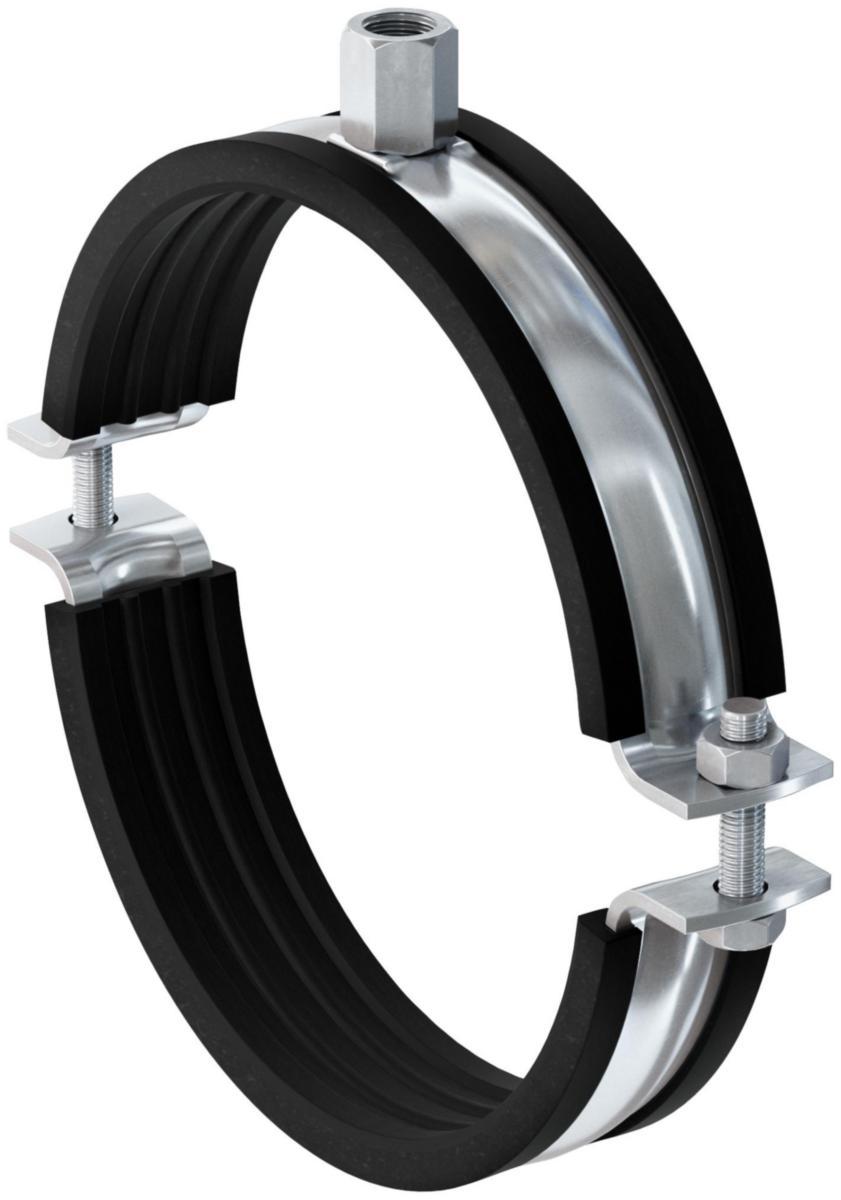 Rørklammer FRSM Heavy Duty m/dempegummi, varmforzinket, fischer