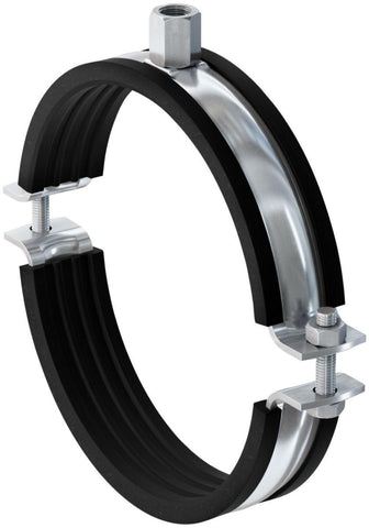 Rørklammer FRSM Heavy Duty m/dempegummi, varmforzinket, fischer