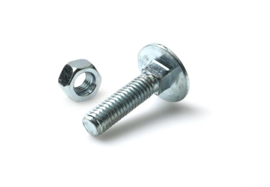 Låseskrue med mutter DIN 603/555 4.6 elforzinket