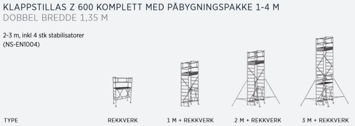 Klappstillas Z600 1.35M - Zarges