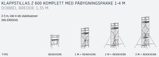 Klappstillas Z600 1.35M - Zarges