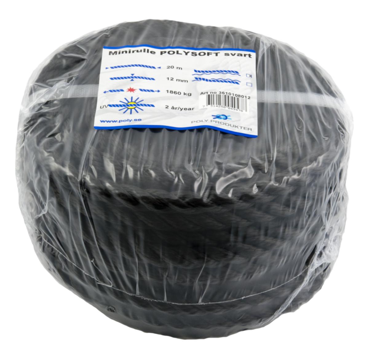 Tau Polysoft minirull Svart - Poly-Produkter