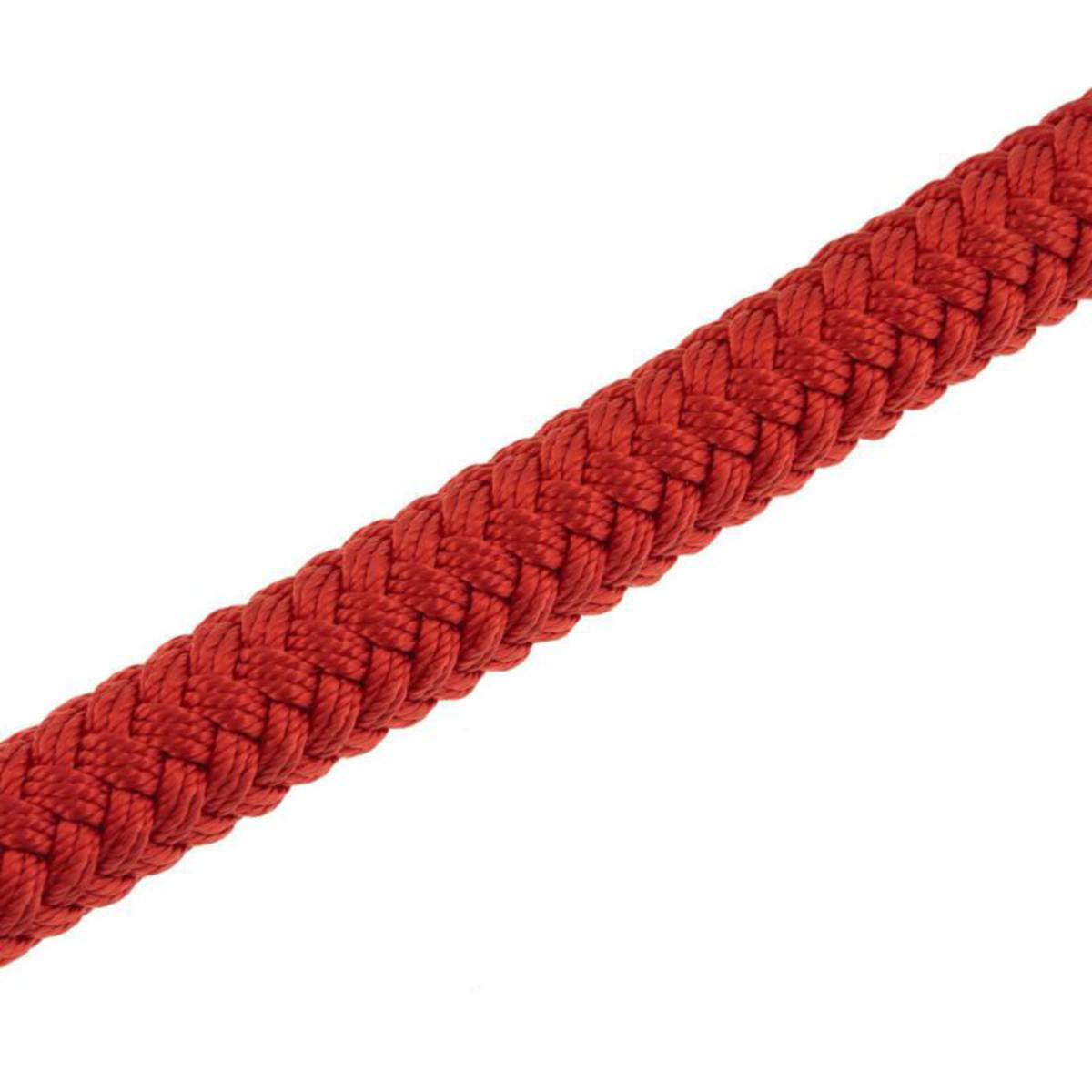 Tau rekkverk flettet Polyester Rødt - Poly-Produkter