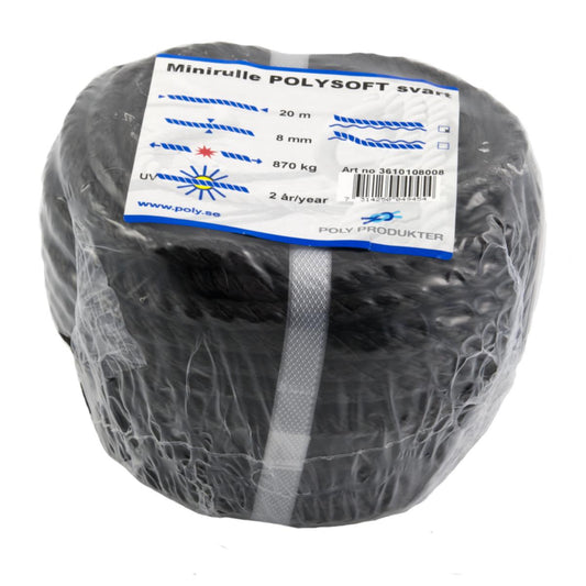 Tau Polysoft minirull Svart - Poly-Produkter