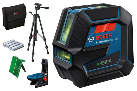 Kombilaser Bosch GCL 2-50/RM10 m/stativ fra BOSCH