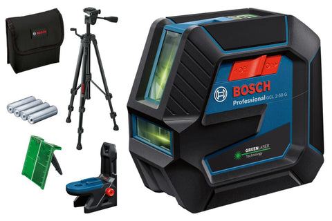 Kombilaser Bosch GCL 2-50/RM10 m/stativ fra BOSCH