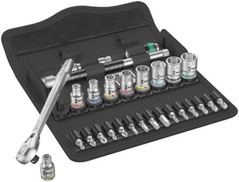 Pipenøkkelsett Wera 1/4" 8100 SA 8 28pk