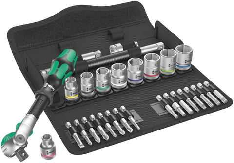 Pipenøkkelsett Wera 3/8" 8100 SB 6 29pk