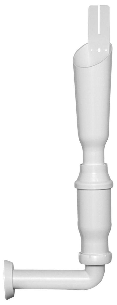 Vaskemaskinavløp vinklet hvit, Faluplast