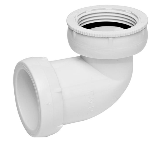 Albue med innvendig kobling hvit, Faluplast