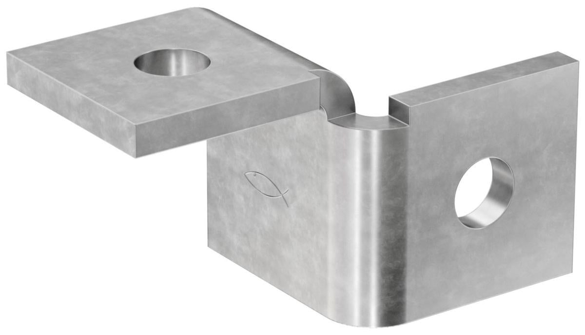 Monteringsdel FUF 180°L, FUS skinnesystem, fischer