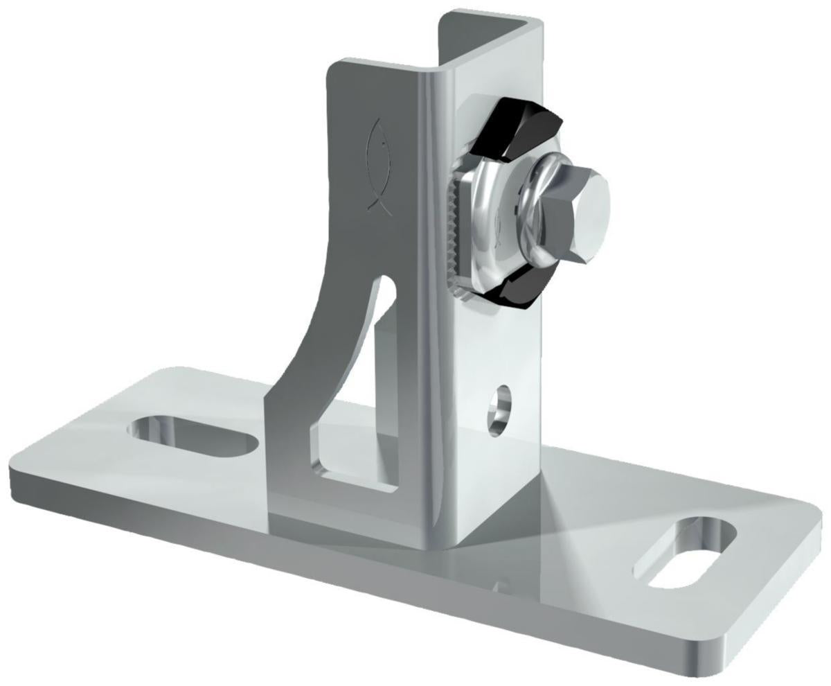 Skinnefot SF Clix 31, elforzinket, FLS skinnesystem, fischer