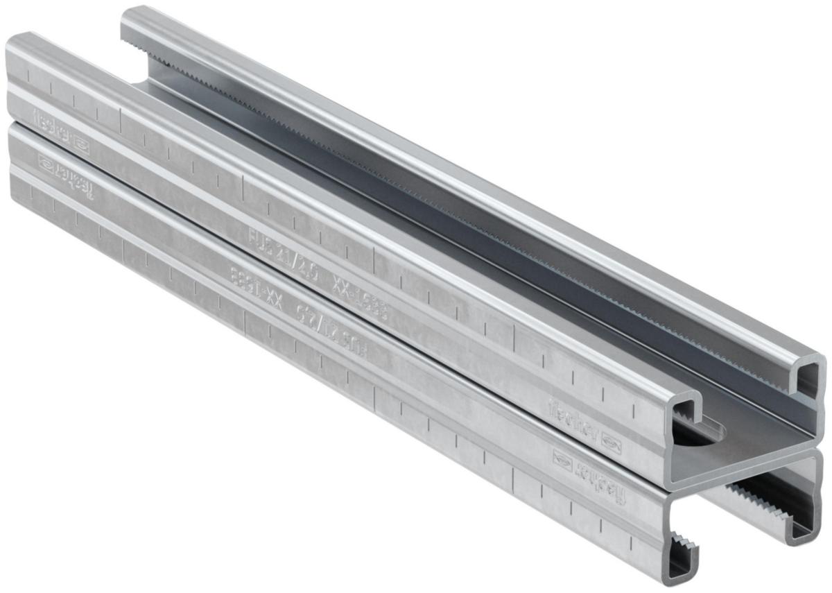 Montasjeskinne FUS 21D, elforsinket, fischer