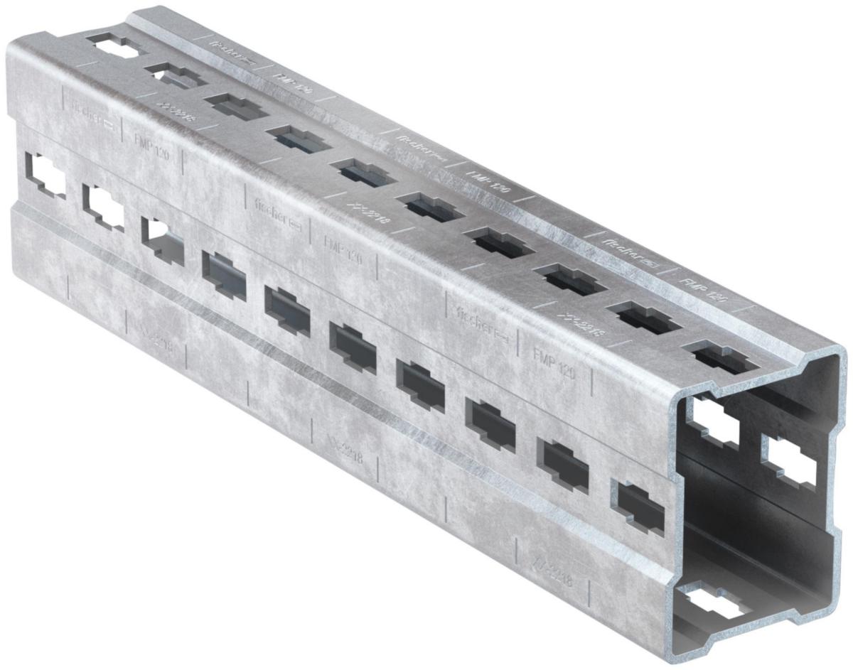 Montasjeskinne FMP 120, varmforzinket, FMS skinnesystem, fischer