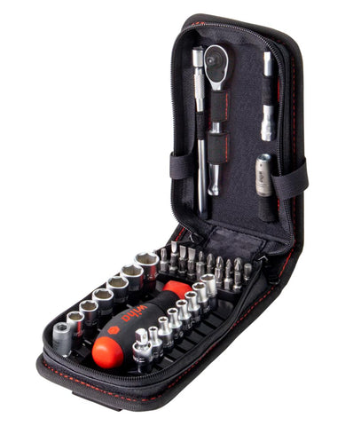 Pipenøkkel/bitssett Wiha 1/4" 41 deler