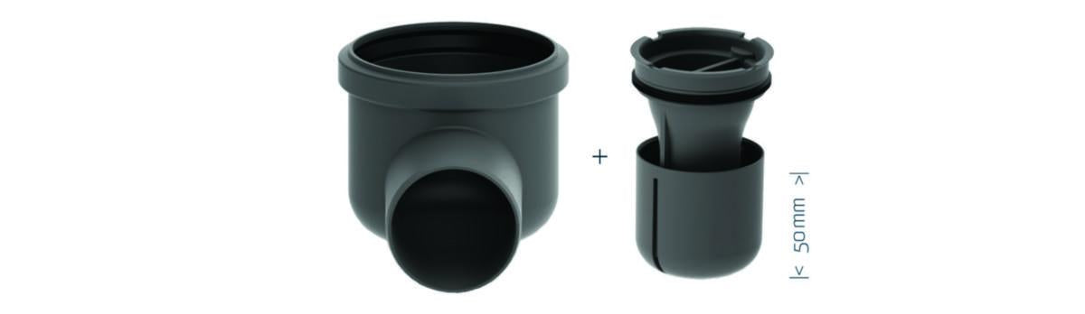 Unidrain utløpshus hjørne vannrett