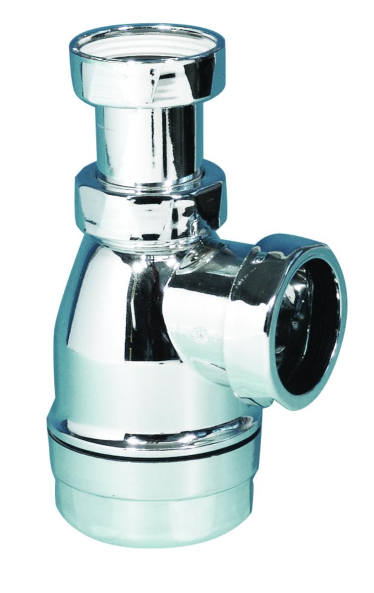 Flaskevannlås kombi, krom, Purus