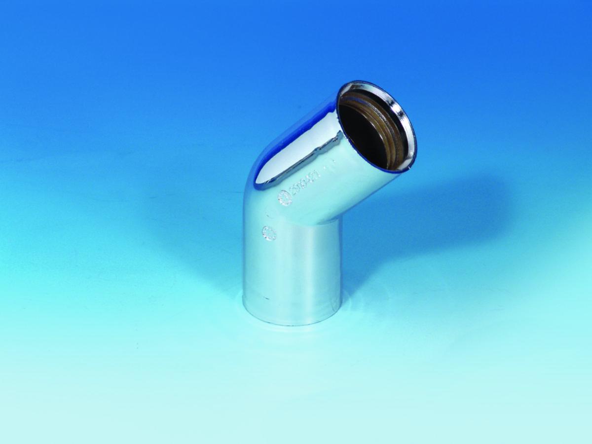 Bend 45°, innstikk PP krom, Purus