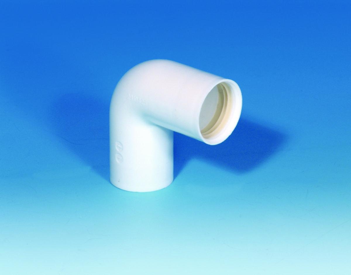 Bend 90°, innstikk PP hvit, Purus