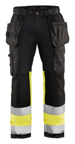 Håndverksbukse 4X Blåkläder 1558 HiVis kl.1